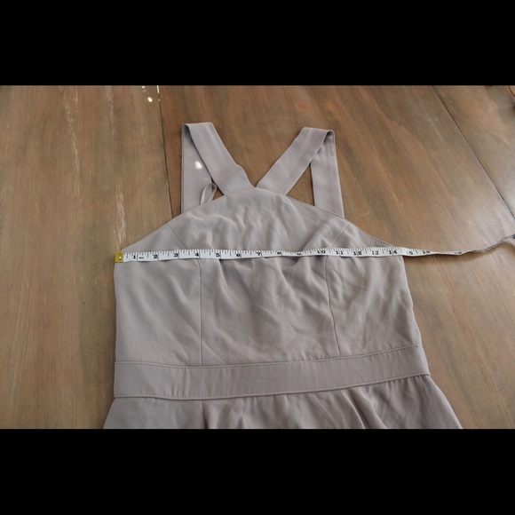 Lulus Gray Halter Chiffon Skater Dress - Picture 6 of 8